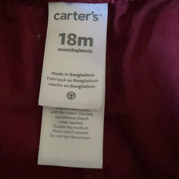 Carter’s long sleeve boys faux flannel plaid button down pants set. 18m - Picture 8 of 9